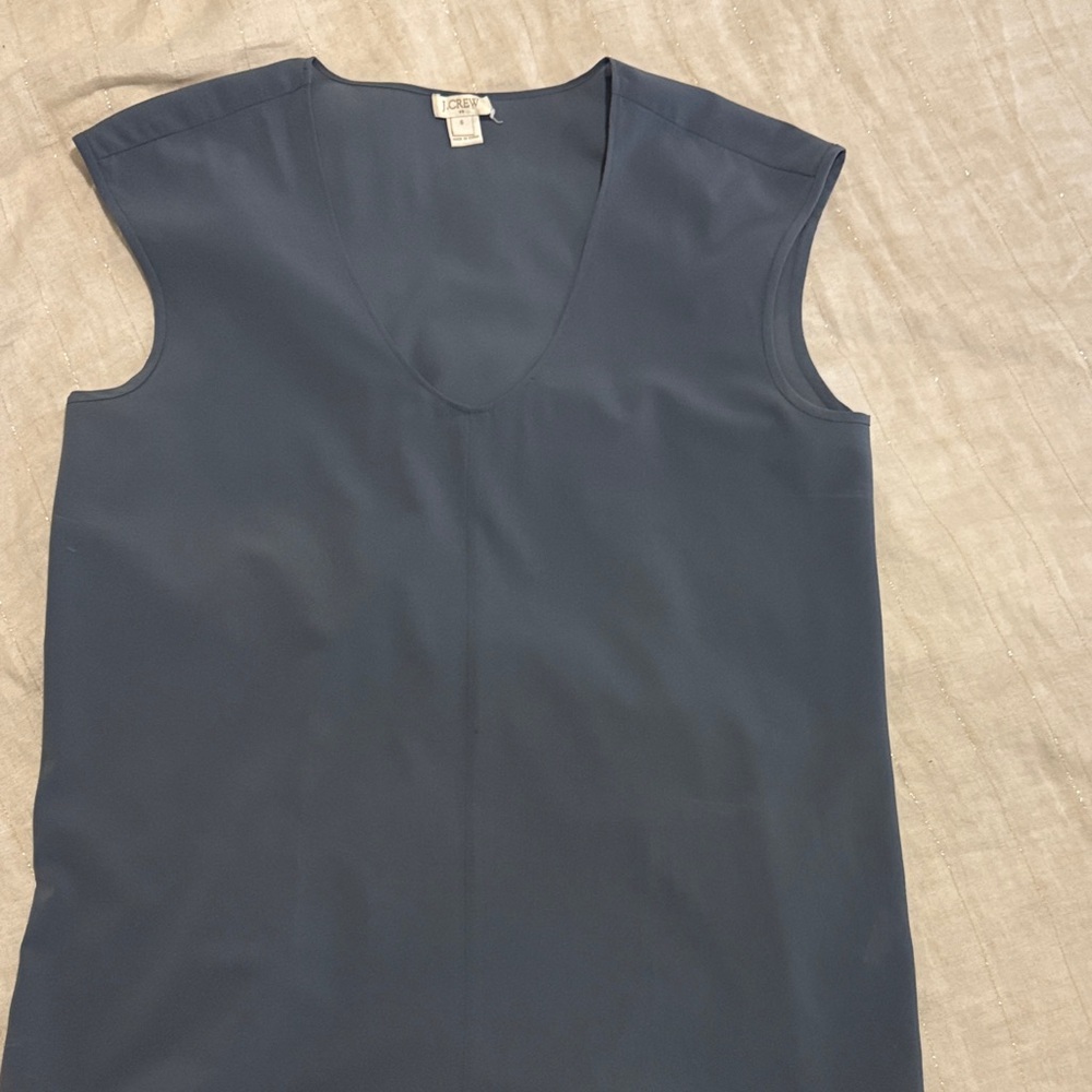 COS Deep Blue V-Neck Sleeveless Blouse